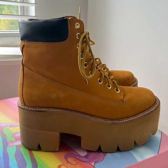 Used Jeffery Campbell nirvana wheat boots size 7.5 - Picture 4 of 7